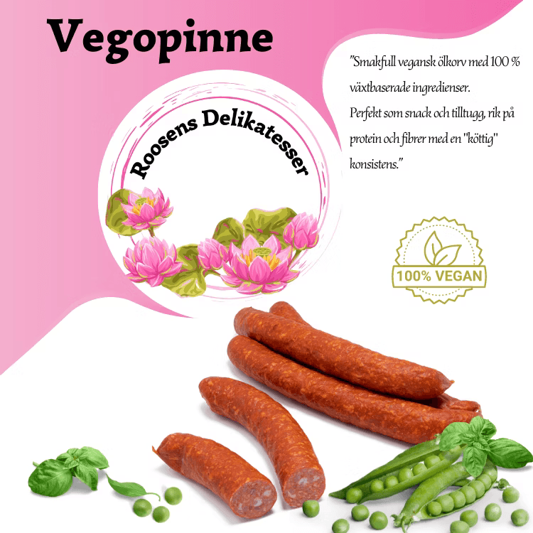 Vegopinne - 4 pack Vegansk salami